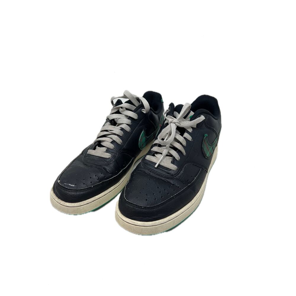 Nike Court Vision Low Green Plaid Shoes Mens 10